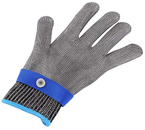 QANYEGN Wire Metal Mesh Glove, Safety Kitchen Cut Gloves, Cut Resistant Gloves for Oyster Shucking Mandolin Butcher Meat Cutting