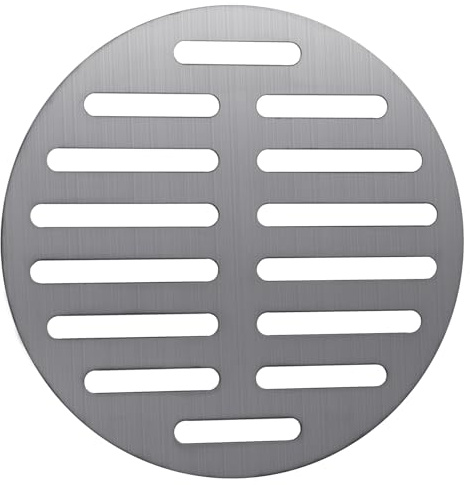 Edelstahl Bodenablauf Dachablauf Bodenablauf Aussen Edelstahl Bodenablauf Abdeckung Bodenablauf Keller Dusche Hofablauf Bodenablauf Filter für den Innen und Außeneinsatz, 15,2 cm (Round)