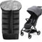 Fußsack Winterfußsack für Kinderwagen, Universelle Baby Fusssack Buggy Winter mit Reißverschluss, Reflektorstreifen, Wasserdicht für Sportwagen Jogger Buggy, Schwarz