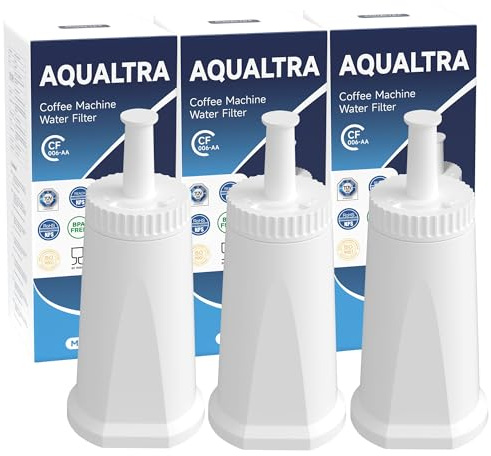 AQUALTRA Coffee Machine Water Filter Compatible with SES875, SES008, SES810, SES878, SES008WHT0NEU1, SES880/920/980/990/500, BES Series, 3 Pack