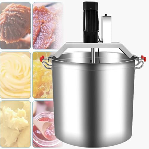 GAYAYAS Batidora Eléctrica para Mermeladas y Salsas, con Varilla Agitadora de Doble Capa y Raspador, Batidora de Alimentos, Licuadora con Raspador de 4 Cuchillas, para Hacer Mermeladas