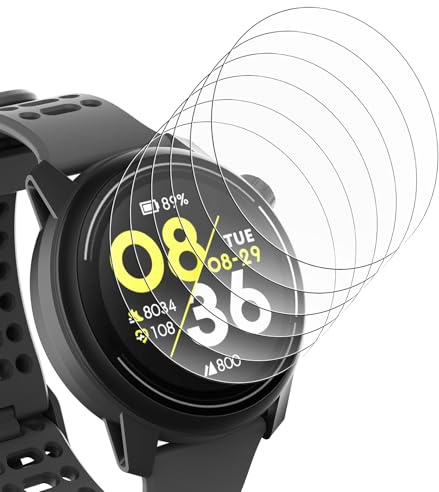 Bigqin 6 Stück Displayschutzfolie kompatibel mit COROS Pace 4/Pace 3/ Pace 2, HD Klar Schutzglas Temperglas Folie 9H Härte Vollständige Abdeckung Blasenfrei Kratzfeste Schutzfolie