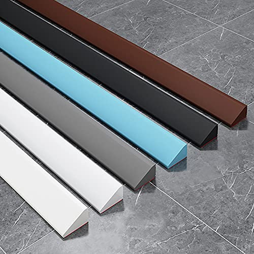 Barrera de agua plegable para regadera, impermeable, sistema de retención de ducha, antifugas, protector de bordes para baño y cocina, color negro, 2 m, perfecto para uso doméstico