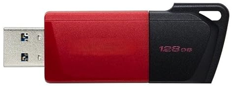 Memoria USB 128GB - USB 3.2 Gen 1 - Capucha móvil - Enganche para Llavero - Ideal para Almacenamiento y Transferencia de Datos portátil.