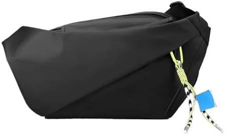 Herren-Schultertasche, Brusttasche, Nylon, wasserdicht, Outdoor-Sport, Laufen, Radfahren, große Kapazität, Reisetasche, Handytasche, Kuriertasche, Schwarz, Einheitsgröße, Böhmisch
