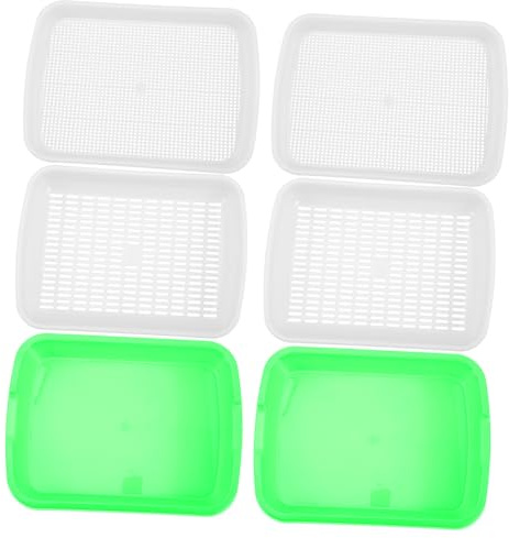 DECOMELODY Vassoi Germinazione per Germogli e Grano Plastica Durevole Semenzaio per Indoor e Germinazione Semi