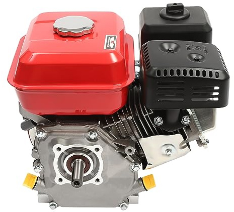 Petrol Engine, 7.5Hp 212Cc 4-Stroke Motor with Air Cooling, Recoil Start Gas Engine for Water Pump Pressure Washer Trencher Mixer Construction Farm Equipment, 0.95 Gallon Tank, Low Oil Shutdown