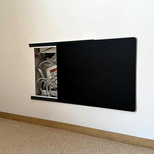 Copri Quadro Elettrico Copertura Scorrevole per Quadro Elettrico con Guida Autoadesiva Copertura Decorativa per Scatola del Contatore Extra Sottile,02,35x25cm
