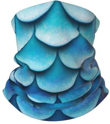 Balanza De La Sirena Azul Calentador De Cuello Secado Rápido Bufanda Facial Respirable Sombreros para Verano, Senderismo, Correr, 25X50Cm