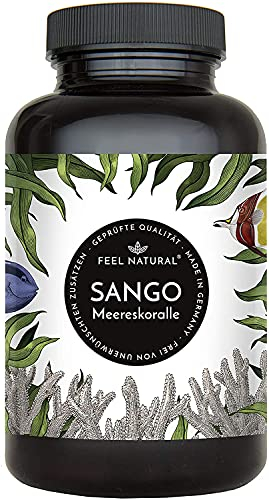 Sango Meereskoralle Kapseln - 180 Stück (2 Monate) - hochdosiert mit 660mg Calcium & 330mg Magnesium (2:1 Verhältnis) - Laborgeprüft, hoch bioverfügbar, in Deutschland produziert