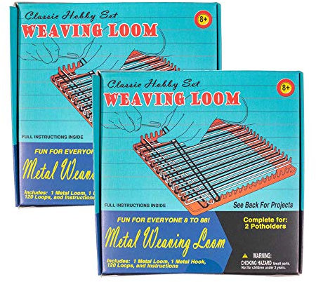 Craft County Retro Crafting Box Kits (2 Pack Weaving Loom Crafts)