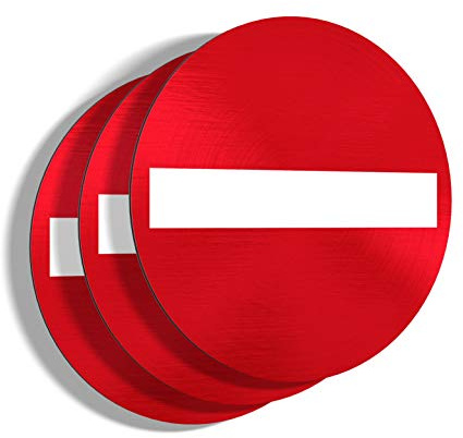 imaggge.com - Cartel rígido con prohibición de acceso prohibido, propiedad privada, lote de 3 unidades, aplicación sobre postes, pared, puerta de garaje, ultrarresistente, aluminio (no PVC), 20 cm