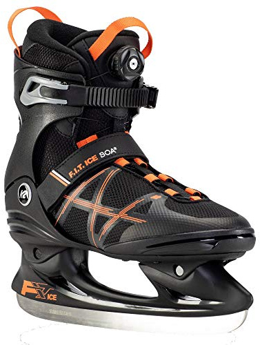 K2 Skates Herren Schlittschuhe Black/Orange F.i.t. Ice Boa EU: 47 (UK: 11.5/US: 12.5)