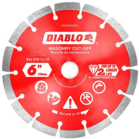 Diablo by Freud DMADS0600 Trennscheiben für Mauerwerk, 15,2 cm