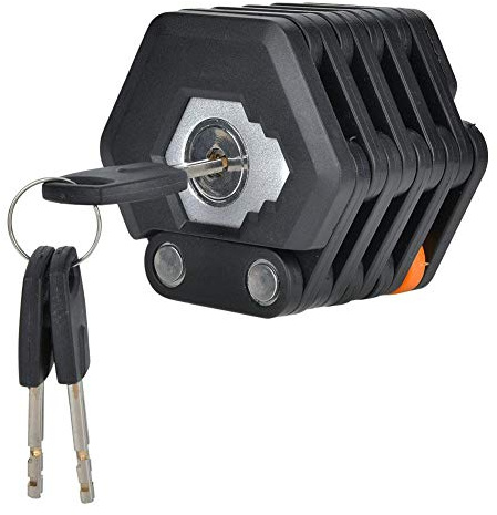 Shanrya Taidda- Professional Bike Lock, Wear-Resistant Bike Folding Lock, Durable and Practical for Mountain Bicycle Electric Scooter