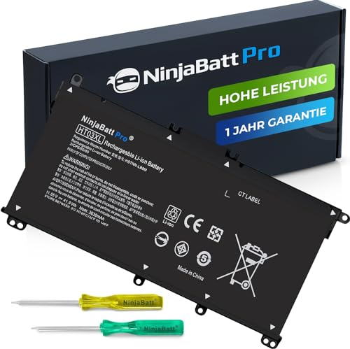 NinjaBatt Pro HT03XL L11119-855 Battery for HP Pavilion 15 Series - Fits 14-CE/14-CF/15-DB/15-CS/15-DA/15-DW/17-by/17-CA - Replacement Laptop Battery for HP 15 Laptop - Long-Lasting Power