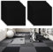 PVC Bodenbelag, Vinylboden Selbstklebend, Selbstklebende Fliesen, Fliesen Bad Boden, Fliesenoptik Vinylboden Bodenfliesen, 30 * 30cm,4mm (Schwarz 16pcs)