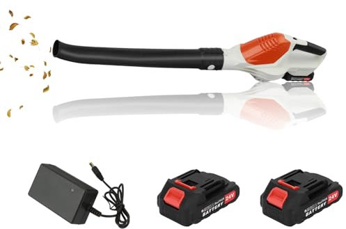 180CFM Cordless Leaf Blower,150 MPH garden blowers,24V Electric Leaf Blower with Battery & Charger for Lawn Care,1.5Ah Battery Powered Leaf Blower for Leaf/Snow/Dust Blowing.（2 Years Warranty)