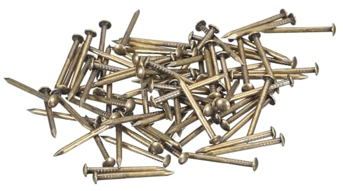 QUARKZMAN 250pz Chiodi Piccoli Piccoli 1.2mmx15mm(Dxl) Ottone Chiodi Hardware Chiodi Piccoli Chiodi Quadri per Scatole Decorative Fai da Te Legno Accessori Casa, Tonalità Bronzo
