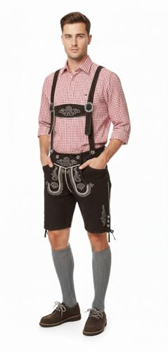TR Martha Premium Lederhose für Herren (54, Dunkelbraun)