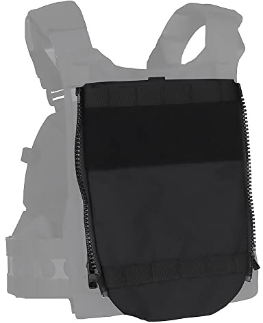 Peminkoo Gilet de Chasse F.CPC V5 Panneau arrière Sac à Eau Poches d'hydratation Réservoirs d'eau Sac de Rangement avec Fermeture éclair latérale (Black)