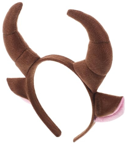 VICASKY Stierhörner Stirnband Kuhstirnband Cosplay Kopfbedeckung Haarband Party Requisiten Ochsenhorn Hörner Für Maskenparty Geburtstag Und Festivals