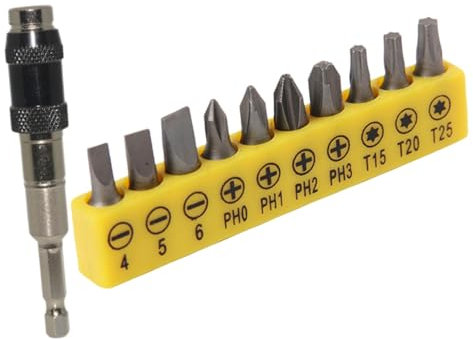 Mikikit Bit Tip Holder Flexible Drill Extension Hexagon Handle Adapter Kit Magnetic Socket Drill Bit Extension 0-20 Degree Bendable Head Accessories