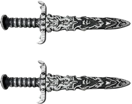 JUFYVO 2pcs Halloween Plastic Swords Toy Fake Sword Pirate Toy Cosplay Pirate Halloween Decorations Party Photo Prop for Halloween Supplies