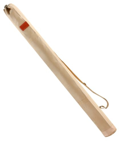 QIUPFGUT Fishing Rutentasche mit Schultergurt,Rutentasche Rod Case Angelkoffer Futteral,Große Kapazität Angeltasche,Leinwand, Lange Angeltasche(Gelb 1.4M)