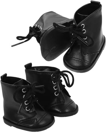 VICASKY 2paare Puppenstiefel Aus Pu-Leder Modische Puppenhaus-puppenschuhe Puppenzubehör Puppenschuhe Für Mädchen Puppen-ankleideschuhe Miniatur-anziehschuhe Für Puppen
