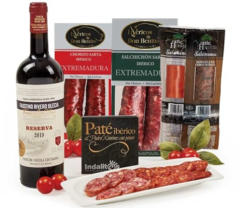 Lote 230: Cesta de Navidad Gourmet con Ibéricos, Paté y Vino Reserva Premium - Ibéricos a domicilio gourmet