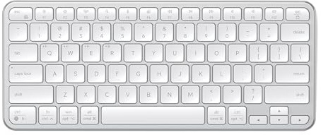 SATECHI Teclado Bluetooth Slim EX1, QWERTY US, Plata | Distribución Americana, hasta 5 semanas de batería, Bluetooth multi-dispositivo, 2,4 GHz, para Mac, Windows y más