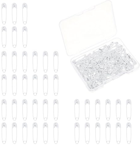 KIMHOME 120 spille da balia, 1,8 cm, resistenti alla ruggine, durevoli, per artigianato, cucito e cura del bambino (bianco)