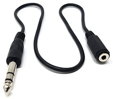 MainCore 50cm long 6.35mm Stereo Jack Plug to 3.5mm Stereo Socket Cable Aux Adapter Converter Extension/Extender/Pro Music Studio & Home Audio