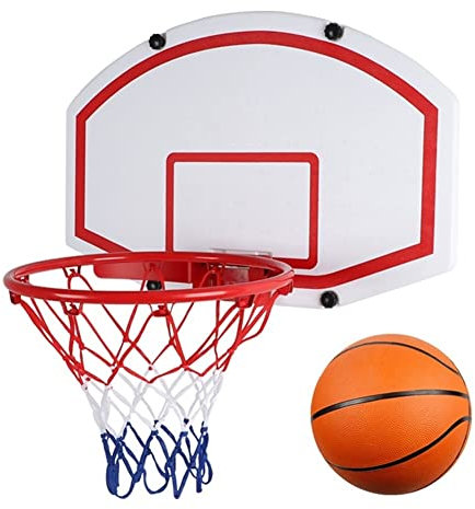 BDPP WandmontiertBasketball+Rim Wandmontierter Basketball-Reifen faltbar Basketball-Rückwand mit kompletter Zubehör for Tür und Wand geeignet Geeignet für Backboards im Innen- und Außenbereich