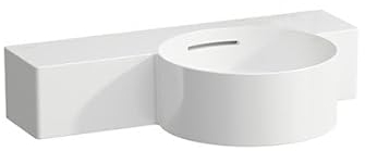 LAUFEN Val Handwaschbecken, ohne Hahnloch, Ablage links, mit Überlauf, schneidbar, 550x315mm, H8152840008131, Farbe: Weiß