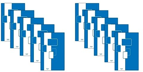 Bantex Notizblock/Briefblock A5, kariert, 100 Blatt Budget, 5 Stück Packung (Packung mit 2)
