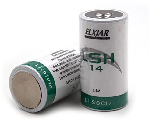 elxjar (2-Pack) 3.6V 6.5Ah LSH14 C Size Lithium Thionyl Chloride Battery Replacement for ER26500M Non-Rechargeable Industrial Use for Radio Alarms Security Systems