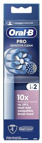 ORAL B Pro Sensitive Clean X-Filaments Ersatz-Zahnbürstenkopf, 2 Stück, Weiß