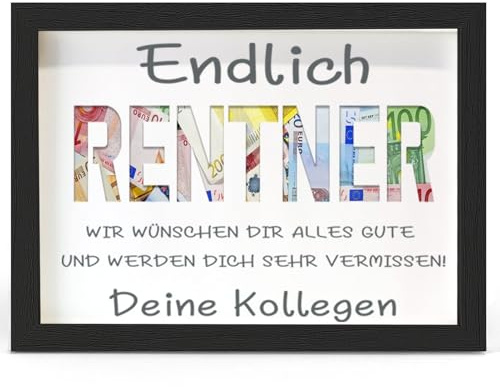 Geldgeschenk Rente, Pension Abschiedsgeschenk Kollegen, Geldgeschenk Ruhestand Abschied Kollege Berufsleben, Renteneintritt Geschenk für Frau Mann, Geldgeschenk für Werdende Rentner Arbeitskollege