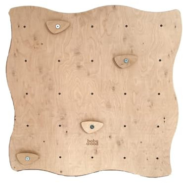 Babywood Mur d'escalade pour chambre d'enfant, cadre d'escalade et équipement de jeu intérieur, escalade avec poignées pour enfants, pierres d'escalade, tour d'escalade avec poignées, équipement de
