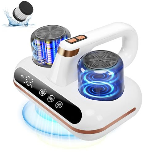 UCerdveos Aspiratore Battimaterasso,Aspirapolvere cordless con sensore acari e display, aspirapolvere con luce UV, rimuove il 99,9% degli allergeni, per divani,Numero di brevetto: 015075483-0001