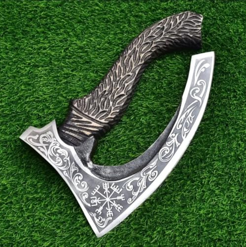 New Viking Pizza Cutter Axe Viking Hatchet Pizza Axe Mini Axe, Pizza Cutter, Small Camping Axe, Small Axe with Premium Leather Sheath Cover