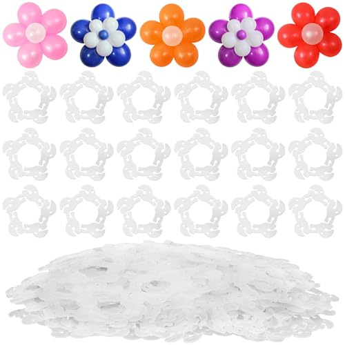 150 PCS Balloon Clips for Arch, Flower Shape Balloon Connectors Clip Holders, Balloons Column Stand Arch Bracket Buckle for Birthday Wedding Baby Shower Party Garland Decorations