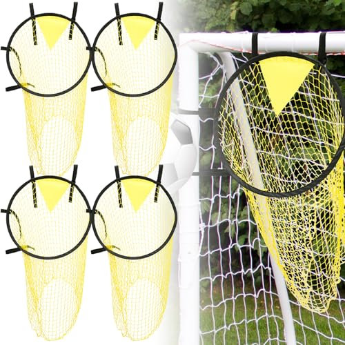 BUTORY 4 StüCk FußBalltor Zielnetz 43×72cm Fussball Ziel Mit Rahmen Nylongewebe Fussball TrainingszubehöR Torwand Netz FüR SchießGenauigkeit Verbesserung