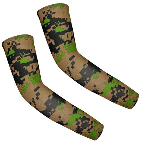 Anevous 1 Paar Armlinge Kinder,Unisex Arm Sleeve,Sommer Armstulpen,Anti UV Armschoner,Sonnenschutz Ärmel,Kompressions Armstulpe für Volleyball,Fußball,Mädchen,Jungen