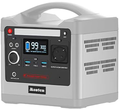 IYUESQ Stazione di Alimentazione Portatile da 300 W, Prese CA a Onda sinusoidale Pura, Alimentatore ups Portatile, Ricarica Tramite CA/Auto/energia Solare per Campeggio, Uso Domestico, ca