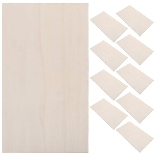 ifundom 10 Fogli Compensato Artigianale 170X300X3 MM Legno Grezzo per Pittura su Tavola e Progetti Fai da Te Pannelli di Legno Sottile per Hobby Creativi e Lavori Manuali