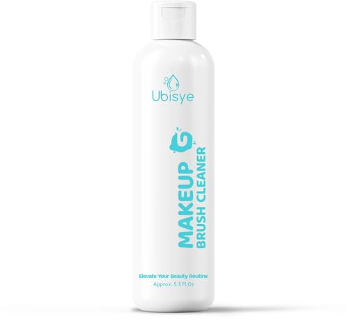 Ubisye Makeup Brush Cleaner, Make Up Brush Cleaner Solution, Makeup Cleaner for Brushes & Sponge, Deep Clean Brush Shampoo, Gentle Formula Vegan & Cruelty Free 5.3 Fl.Oz