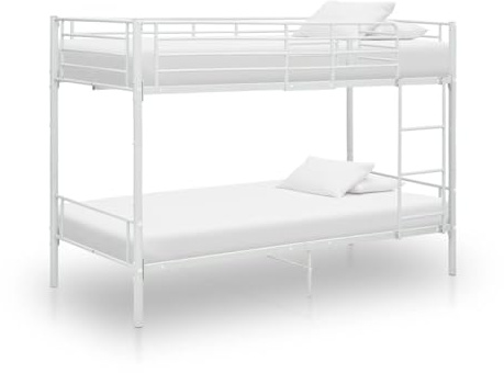Emmtore Cama litera de Metal Blanca 90x200 cm
